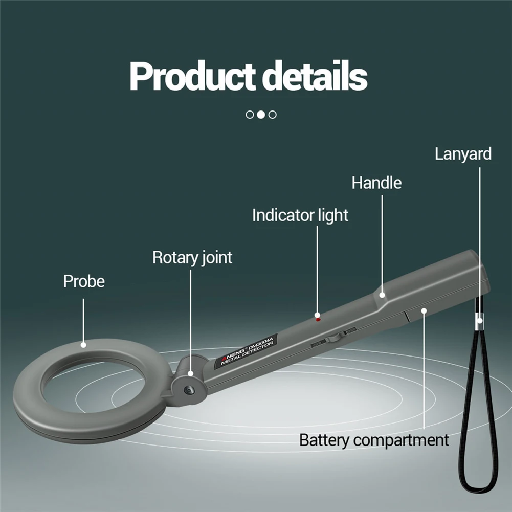 Metal Detector DM3004A Handheld Adjustable Portable Tracker Pinpointer Alarm Sensitive Search Coil Metal Detector