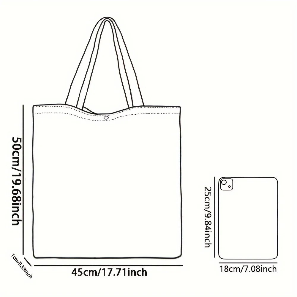 Colorful kitten printed casual handbag, reusable fashionable backpack, multifunctional handbag, printed canvas shopping bag