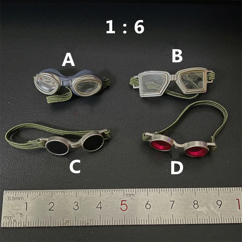 

1/6 Scale Model Metal Goggles Mountain Soldier Glasses For 12 Inch Action Figures Accessories DIY Dam Navy Seal Toys Dolls Fans