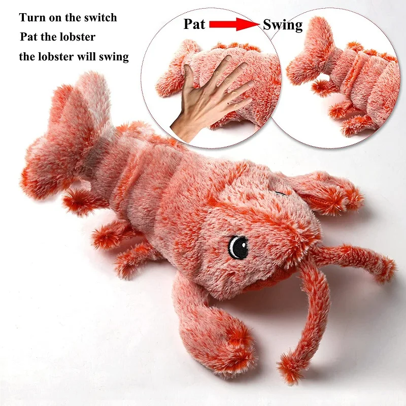 Electric Stuffed Toy Moving Lobster Wiggle Jumping Dog 