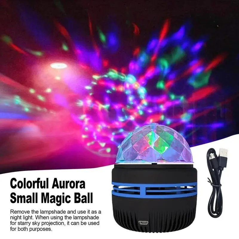 

LED Northern Lights and Ocean Wave Projectio Starry Sky Night Light , Disco DJ Party Ball Lamp, Room Decoration