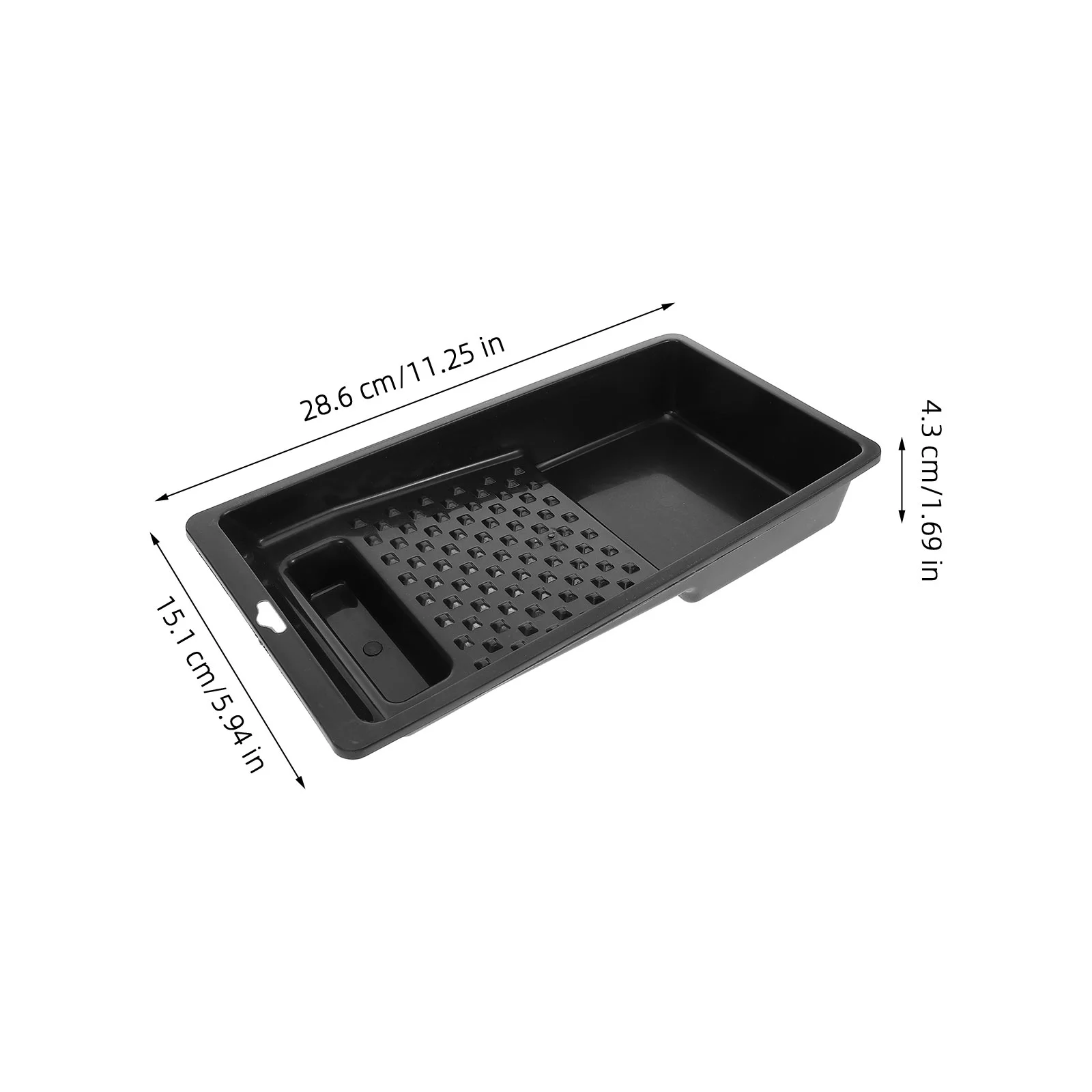 Paint Brush Tray Pans Trays Drip Roller for Painting Container Plastic Liners Black