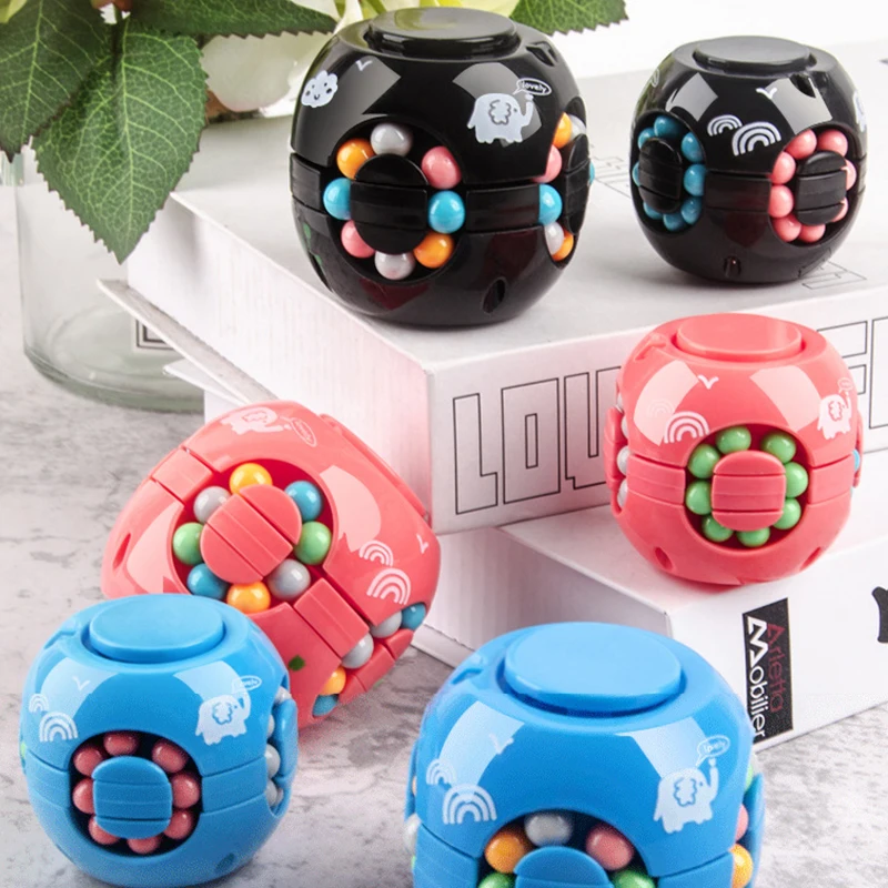 

Hamburger Bean Magic Cube Toy Children's Puzzle Fidget Spinner Students Stress Reliever Magic Bean