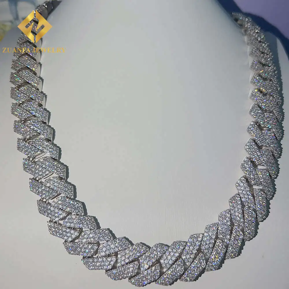 

Ready to Ship 20mm Miami Chain 925 Sterling Silver Vvs Moissanite Iced Out Cuban Link Chain