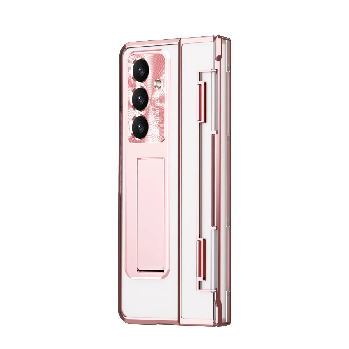 Premium Shockproof Case with Plating Flat Hinge & Tempered Film Cover For Samsung Galaxy Z Fold Series