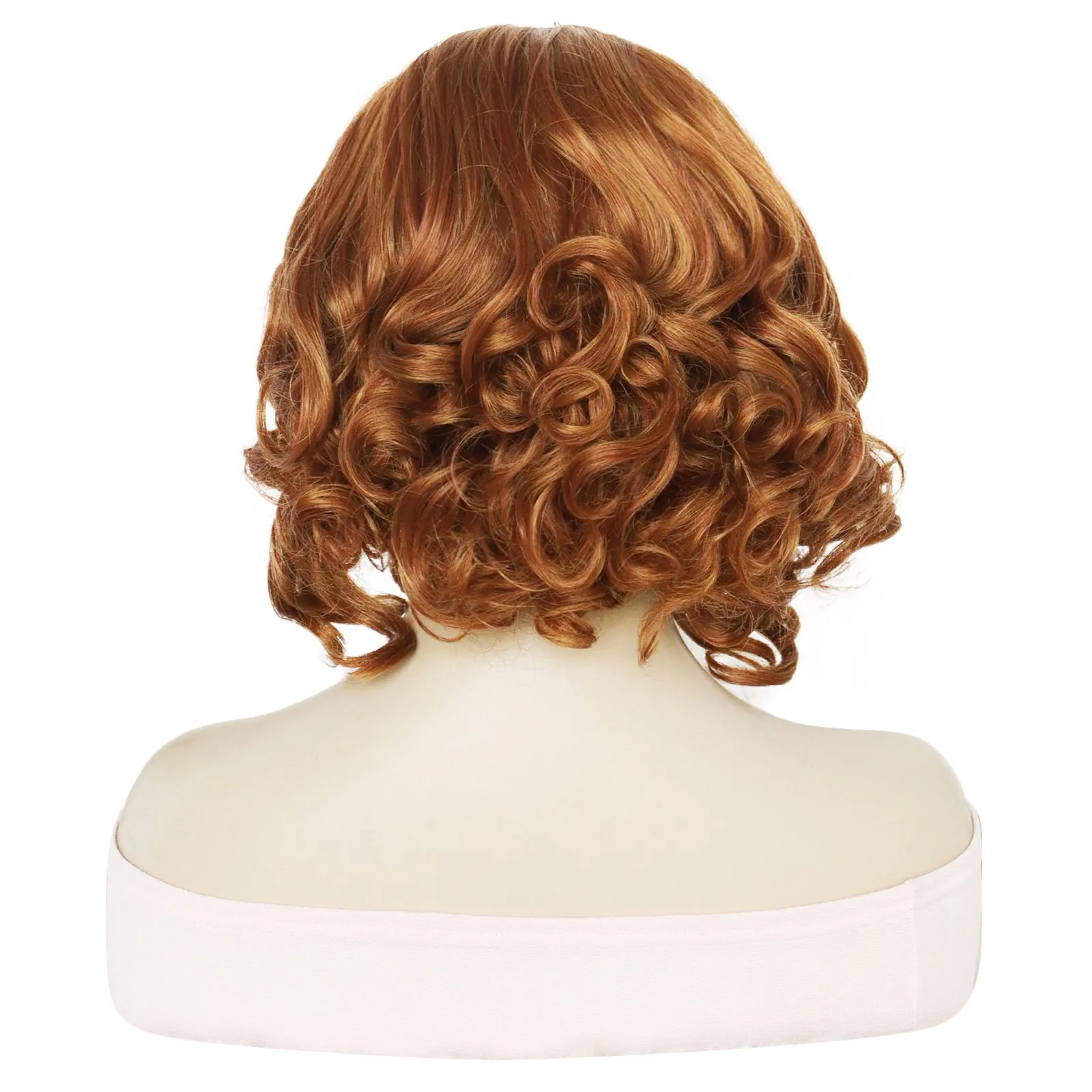Lace Front Wig 13*2 Shoulder Length Finger Wave Ginger Bob 12 inch Short Ginger Brown Mixed Deep Wave