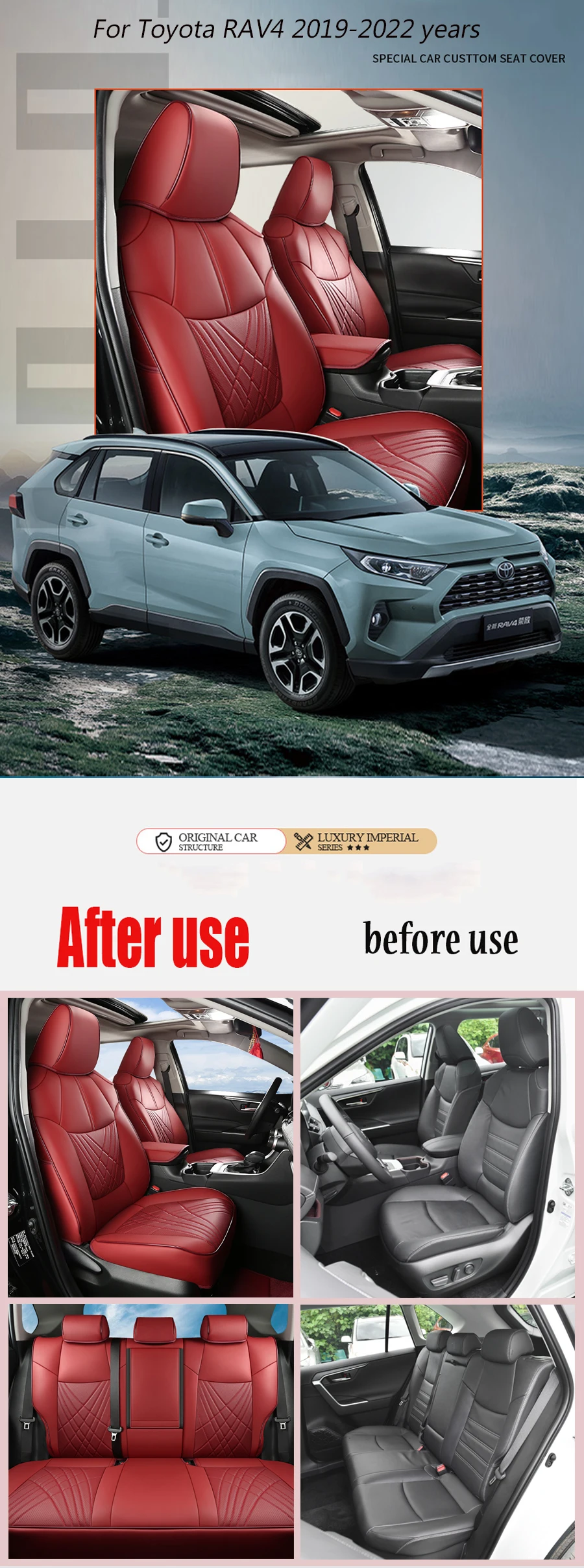 Car Special Seat Covers For Toyota Rav4 Hybrid /gasoline 2019 2020 2021  2022 Pu Leather Seat Cushion Fashion Car Styling 1 Sets - Automobiles Seat  Covers - AliExpress