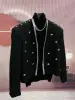 Trendy Male Light Luxury High-end Small Fragrant Coats Men's 2024 Autumn Winter New Chic Black Jackets Trendy Short Jacket Tops 2