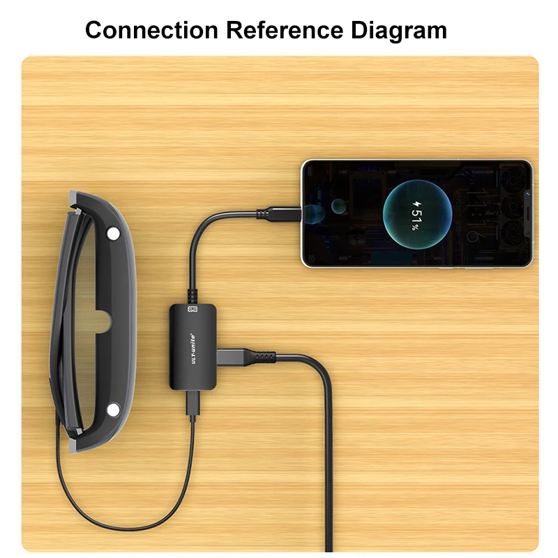USB-C to C 컨버터 C타입 어댑터, XREAL nreal 썬더버드 에어 플러스, 화웨이 비전 글라스 전력 변환