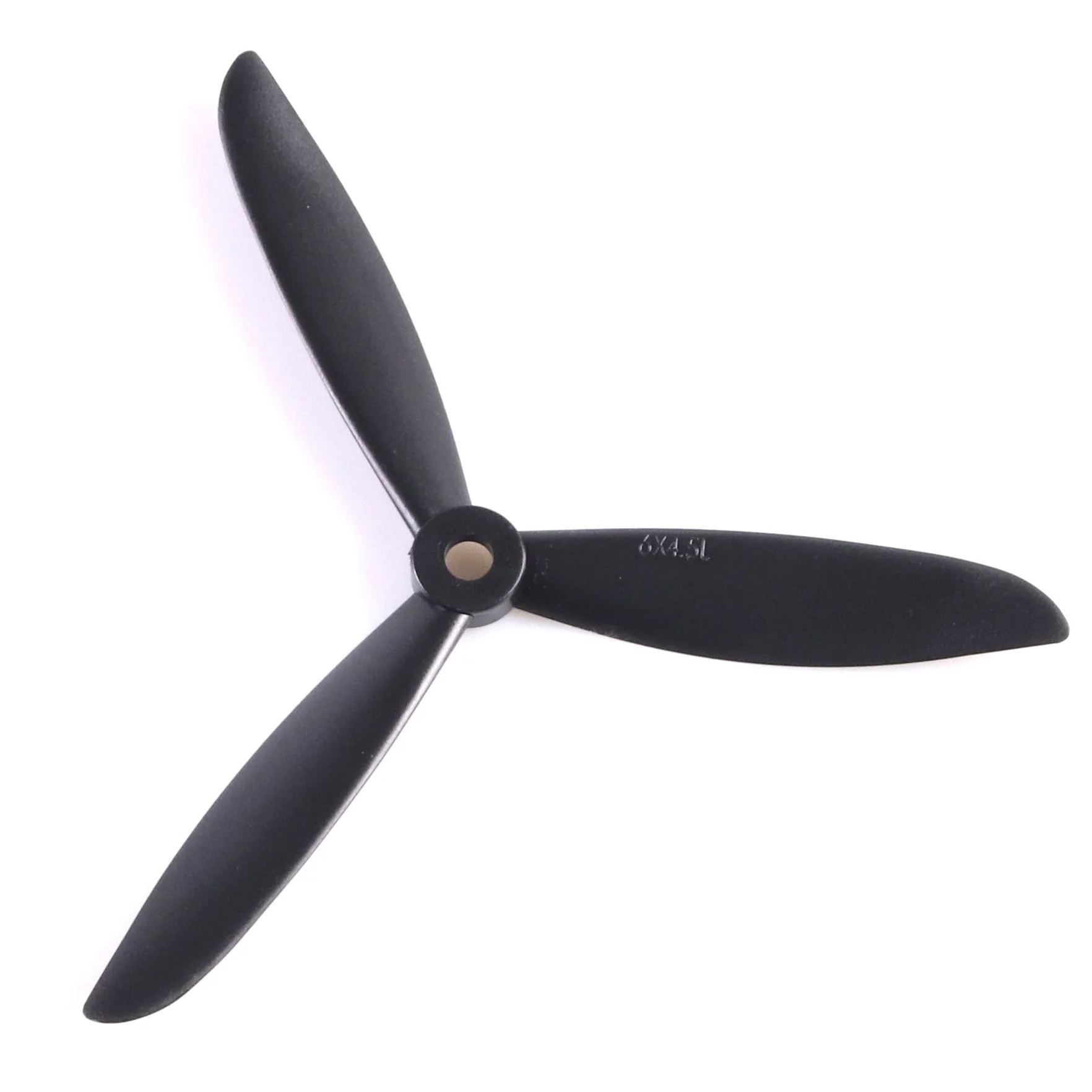 Hélices 3 pales 5030 pour drone FPV course, lot de 2, disposées en étoile sur une surface plane.