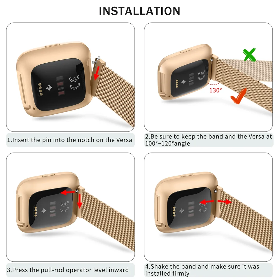 MroTech Cinturino magnetico compatibile con Fitbit Versa