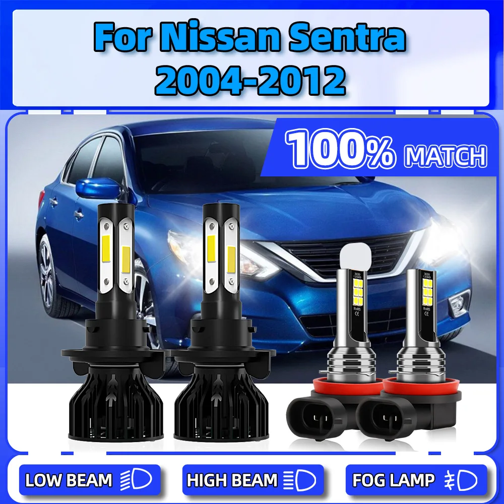 

LED Headlight 240W Canbus Car Headlamps 12V Turbo Auto Fog Lights For Nissan Sentra 2004 2005 2006 2007 2008 2009 2010 2011 2012