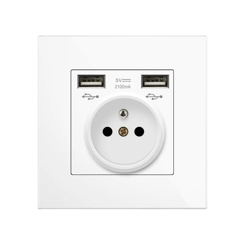white-french-standard-usb-wall-socket-electrical-16a-high-power-outlet