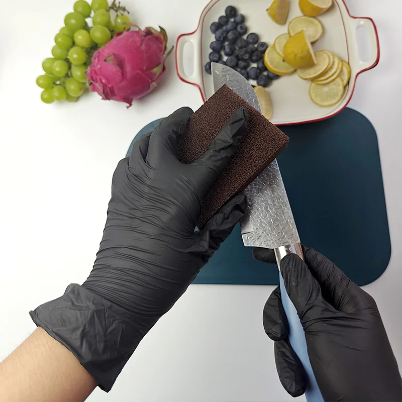 Black Nitrile Gloves Powder Free Waterproof Disposable Gloves 50/100PCS for Household Cleaning Food Handling Cleaning Tools