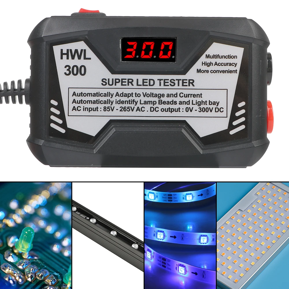 Ls'd Tool Multipurpose Led Strips Beads Test Tool 0-300V Output Led TV Backlight Tester HWL300 Led Lamp Bead Lamp Strip Tester 4