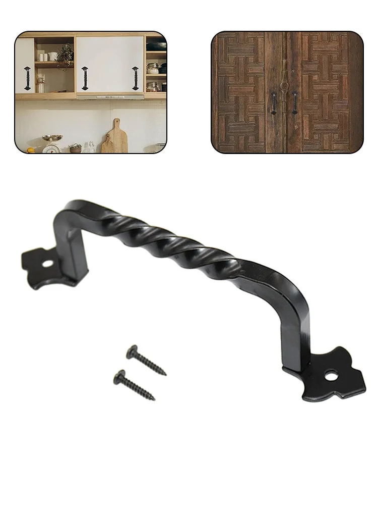 Door Handles Cabinet Handles Barn For Wooden Garden Doors Shed Vintage Iron Furniture Wardrobe Pull Decorative Hardware