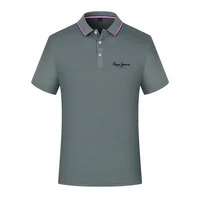 Pepe Jeans London Polo à manches courtes pour homme, col rayé, séchage rapide, vêtements de sport décontractés pour l'été, golf, course à pied, gym, T-S 4