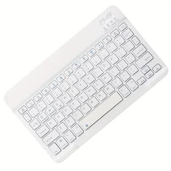 Sleek Wireless Bluetooth Keyboard with Type - C Charging (White keyboard)
