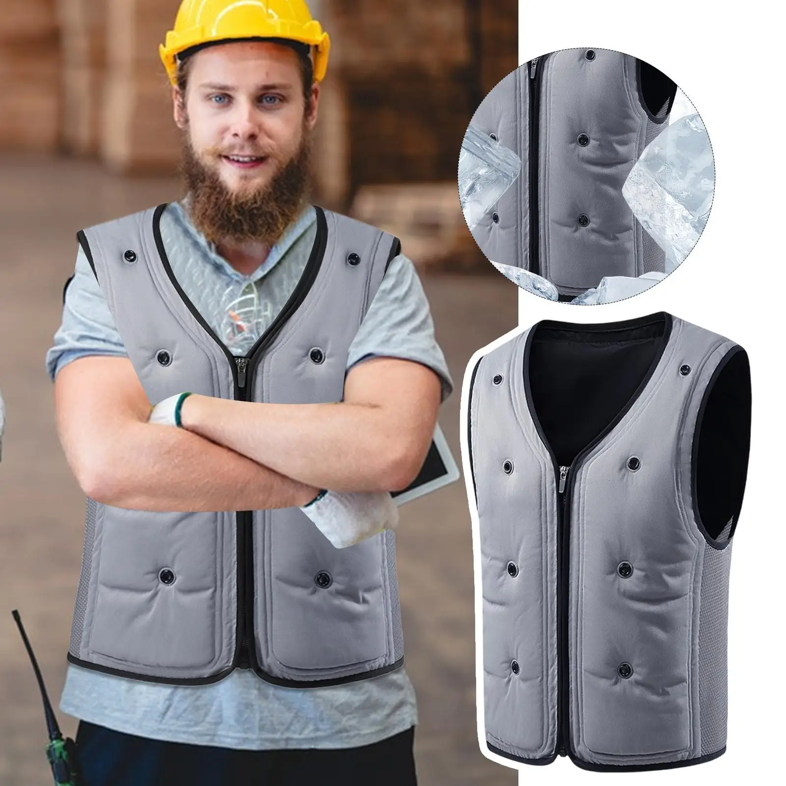 Cooling Vest for Adults Lightweight Ice Vest Reusable summer Physical cooling vest for Cycling Running Outdoor Sports Fishing