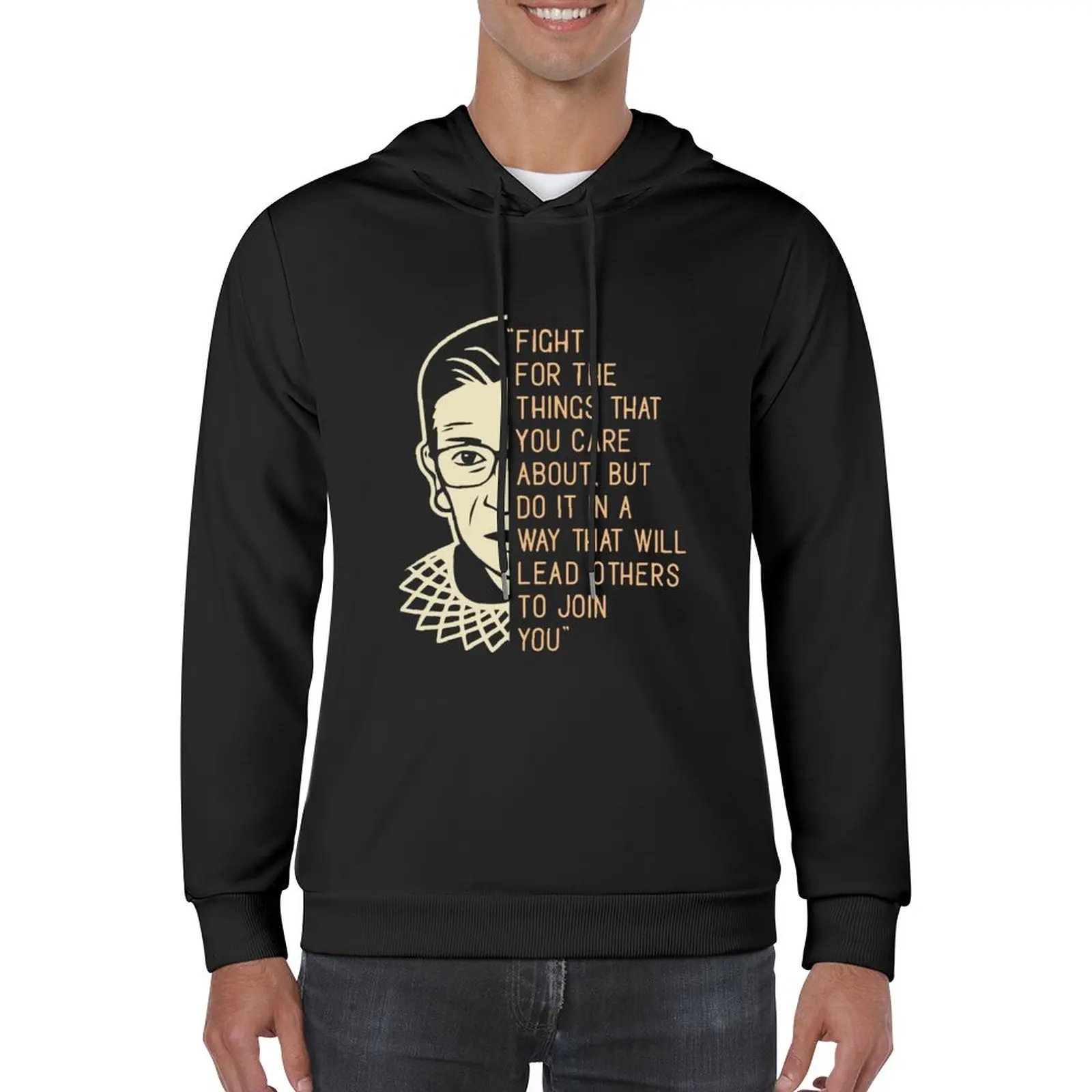 

New Fight For The Things That You Care About RBG Quote Pullover Hoodie men's winter sweater mens clothes mens hoodies