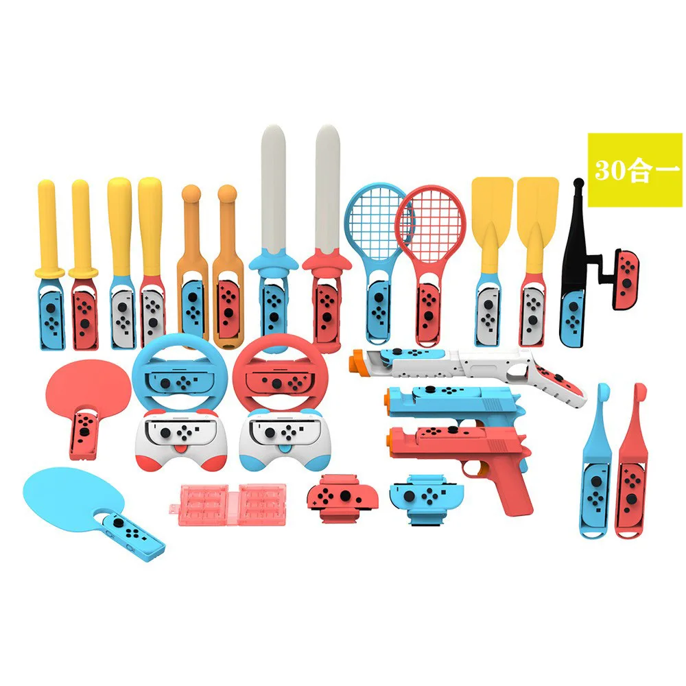 2023 Nuovo 30 In1 Per Switch Sport Grips Control Accessori Per Giochi Lightsaber Wristband Strap Tennis Racchetta Card Box Set Sportivo