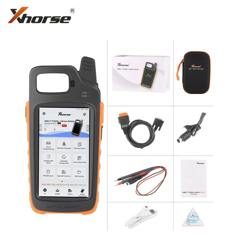 Xhorse VVDI 키 도구, Max Pro, 미니 OBD 도구 기능 지원, 전압 및 누설 전류 읽기