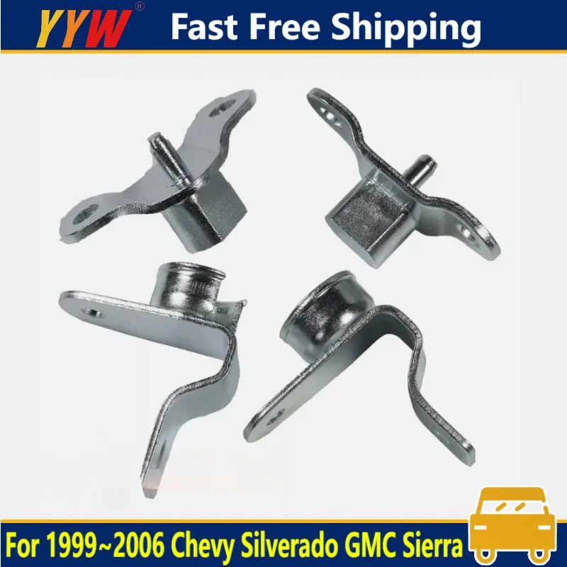 2-Piece Left Side Tailgate Hinge Set For 1999-2006 Chevy Silverado & GMC Sierra Trucks