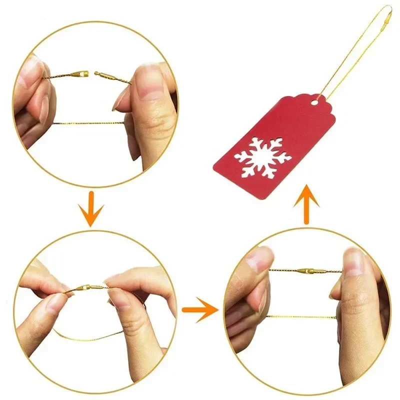 Christmas Decorations 100pcs 20cm Polyester Strings for Christmas Pendants Xmas Tree Xmas Ball Tag