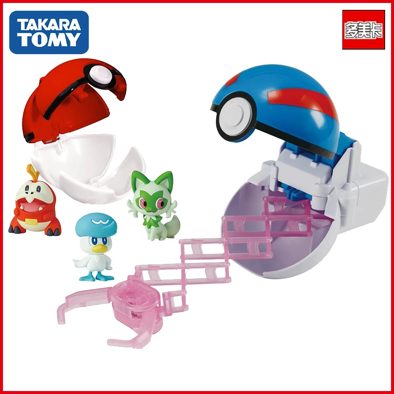 

Original TAKARA TOMY Tomica Pokemon Set Poke Ball Anime Action Figure Model Birthday Gift Toys for Children Collection Ornament