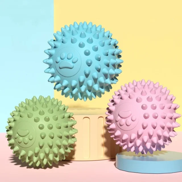 Pet Dog Toy Ball Solid Bite-Resistant Chewing Indestructible Bouncing Ball Dog Rubber Training Interactive Game Teething Ball 2