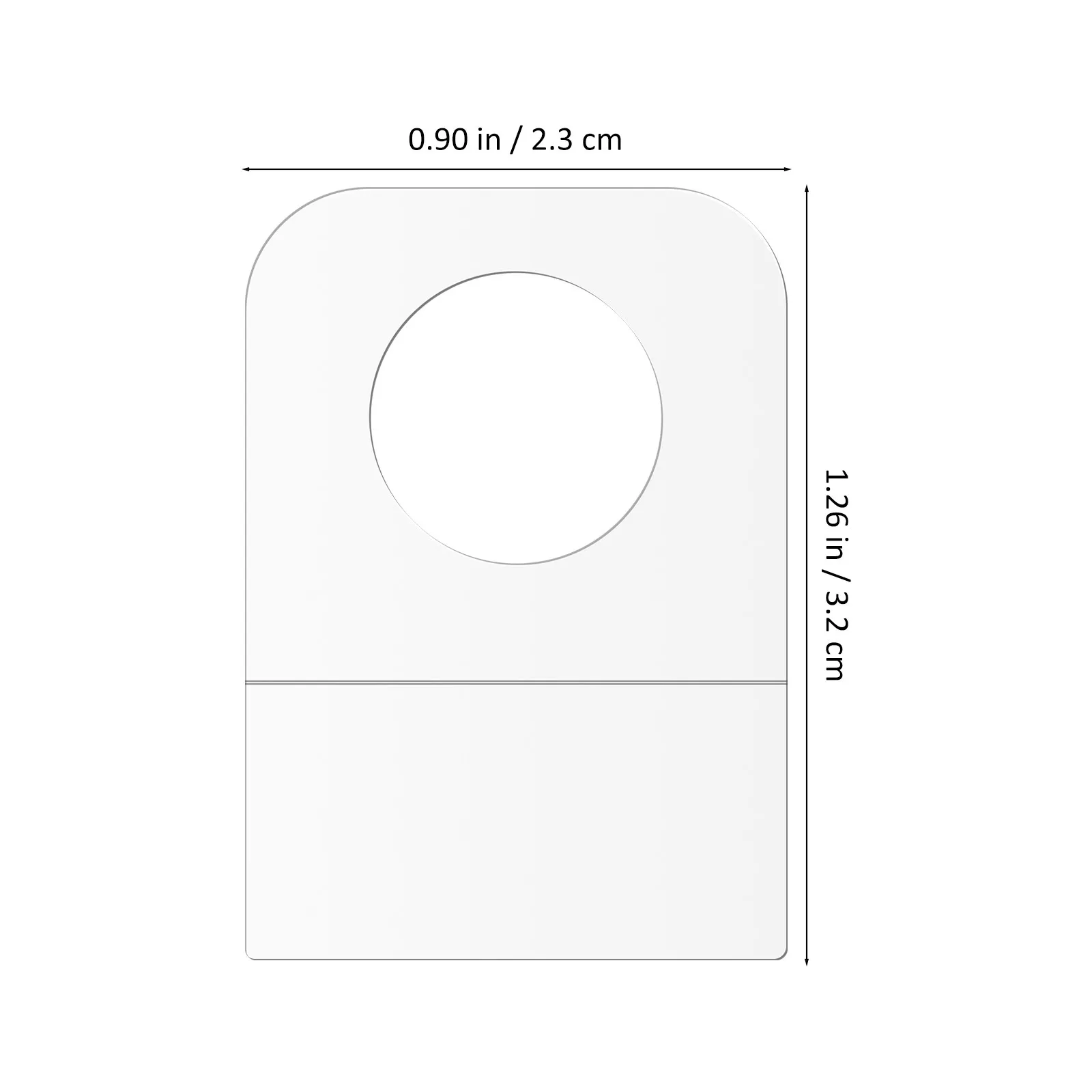 200개 투명 플라스틱 걸이 탭, 슬롯 구멍이 있는 자가 접착식, 소매점, 슈퍼마켓, 공예품 박람회, 상품 전시용