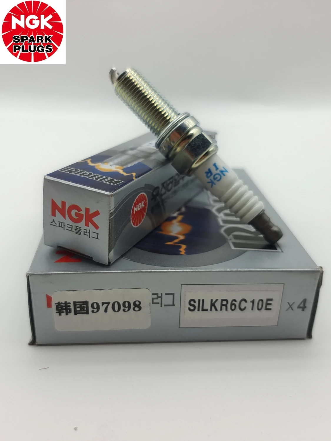 4PCS Qriginal NGK SILKR6C10E 97098 Laser Iridium Platinum spark plugs for Kia K2S KX CROS Huanchi Hyundai Rena Lenna G4LC