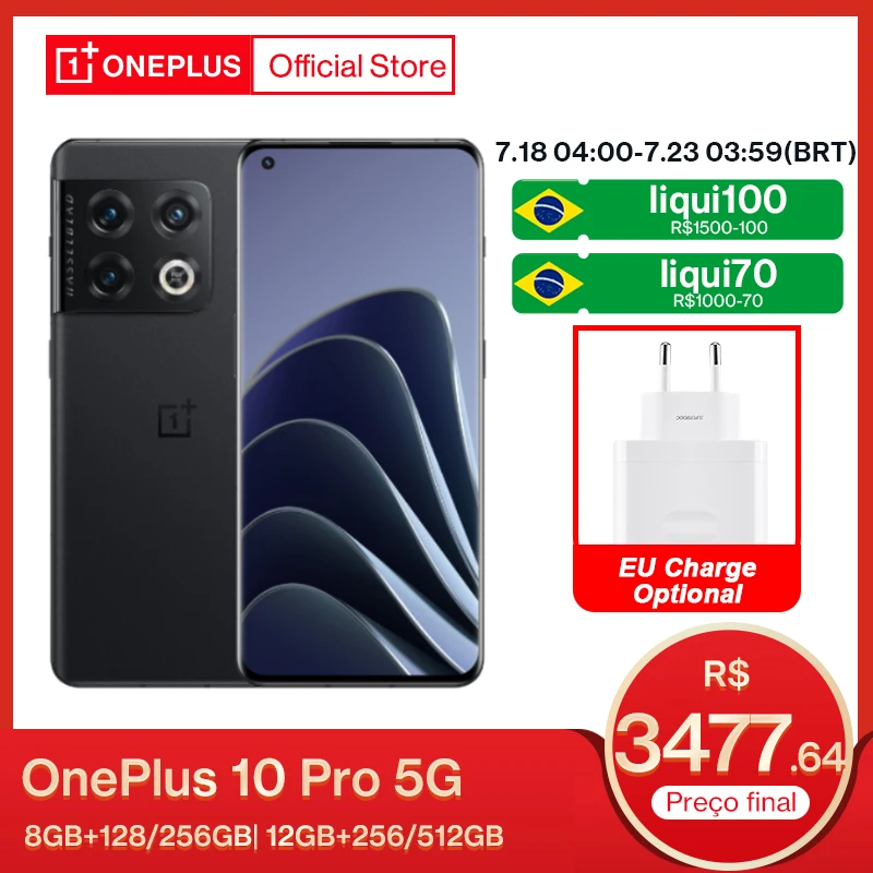 Estreia mundial oneplus 10 pro 10pro 5g global rom smartphone 8gb 128gb snapdragon 8 gen 1 telefones celulares 80w carregamento rápido - Melhor Electrónica