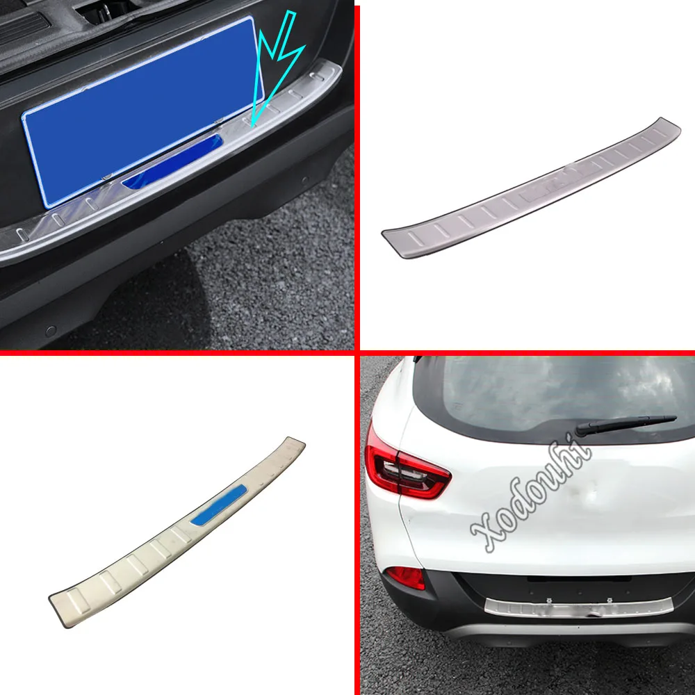 

For Renault Kadjar 2016 2017 2018 2019 2020 Car Stainless Steel Back Rear Pedal Door Scuff Plate Frame Outside Threshold Trunk