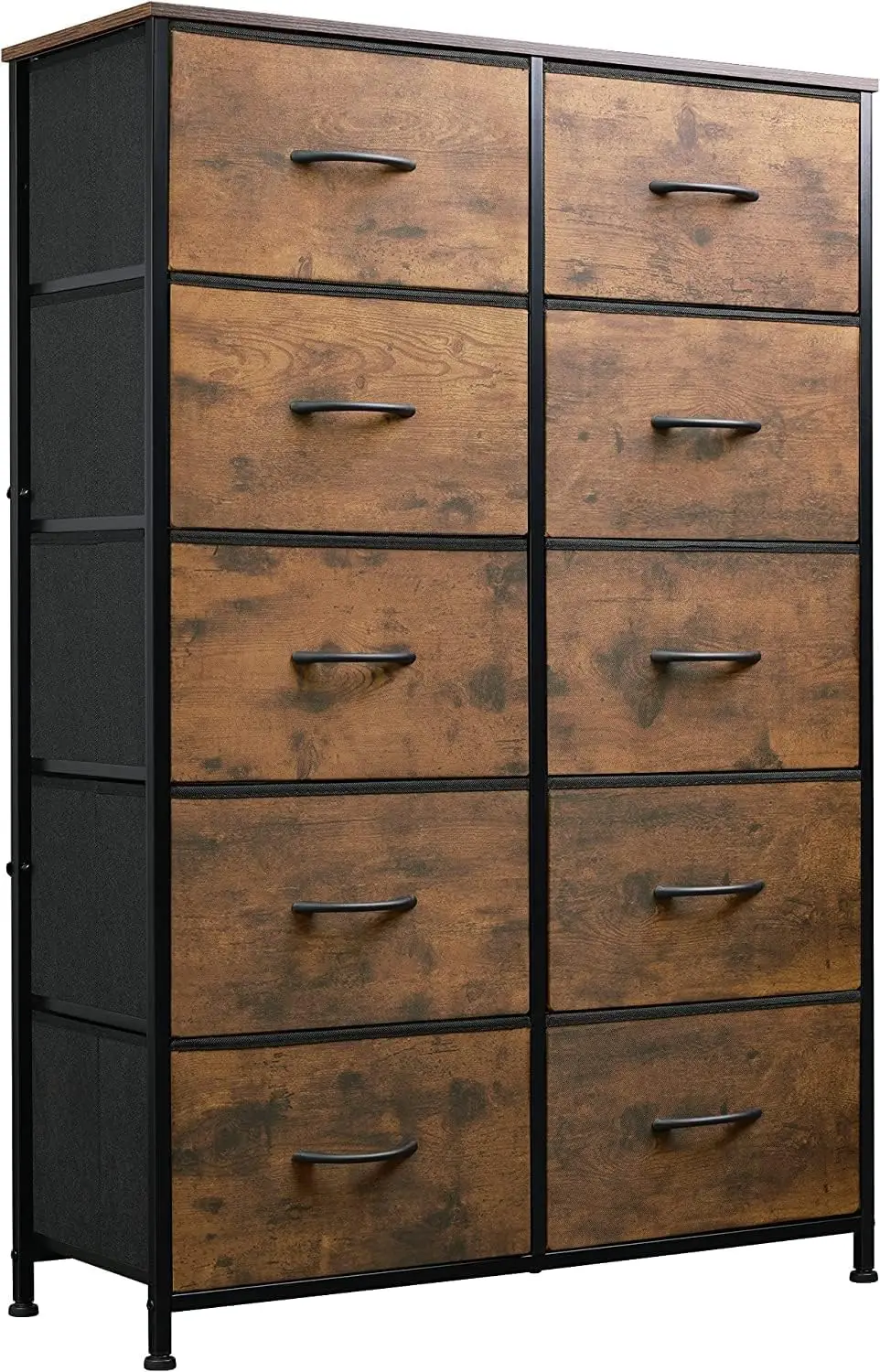 

Tall Dresser for Bedroom with 10 Drawers, Chest of Drawers, Fabric Dresser for Closets, Storage Organizer Unit with Fabric Bins,