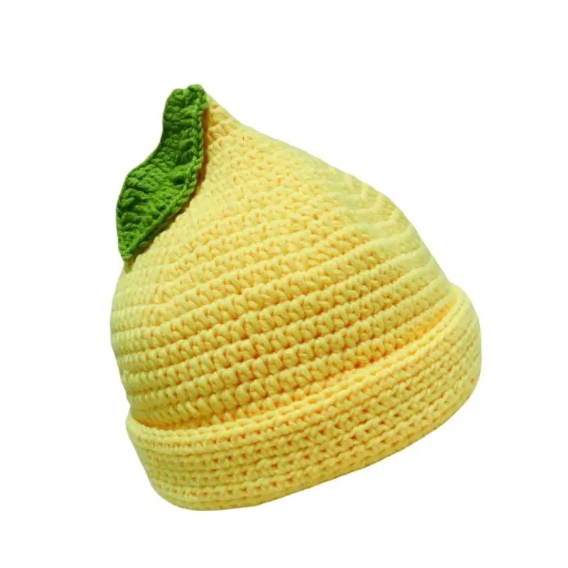 A52E Schöne Gestrickte Brimless Handgemachte Häkeln Obst Form Für Weibliche Mädchen Winter Mode Headwear Cosplay Kostüm – Detail 10