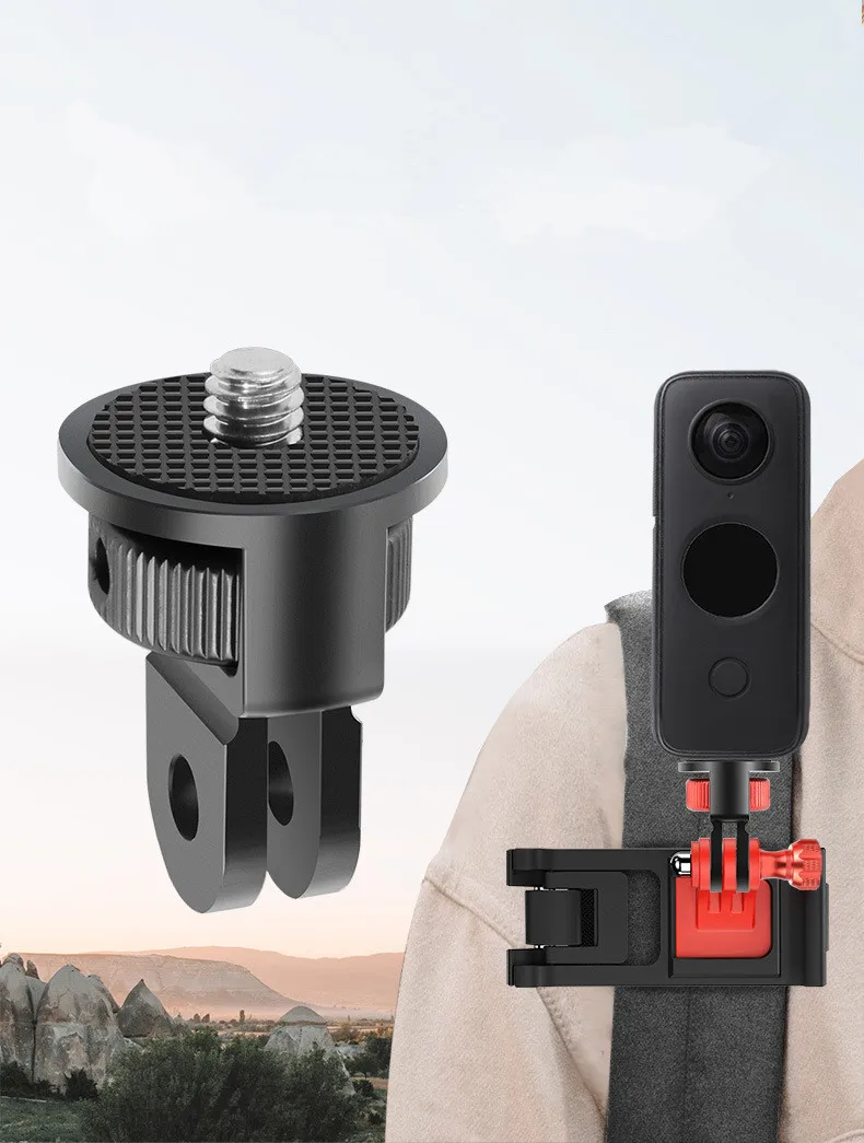 1/4"-Schraubenadapter für Stativ für Gopro 13 12 11 10 9 8 Insta360 X6 X5 DJI Action 4 5 Pro Kamera Einbeinstativ-Halterung Zubehör – Detail 1