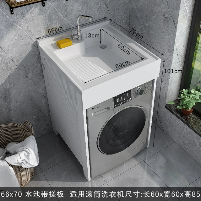 FQ Alumimum Washing Machine Cabinet Combination Inter-Platform Basin ...