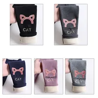 Kids Girls Winter Leggings 2023 Children Plus Velvet Warm Trousers Thick Lamb Fleece trousers Solid Color Baby Pencil Pants 2