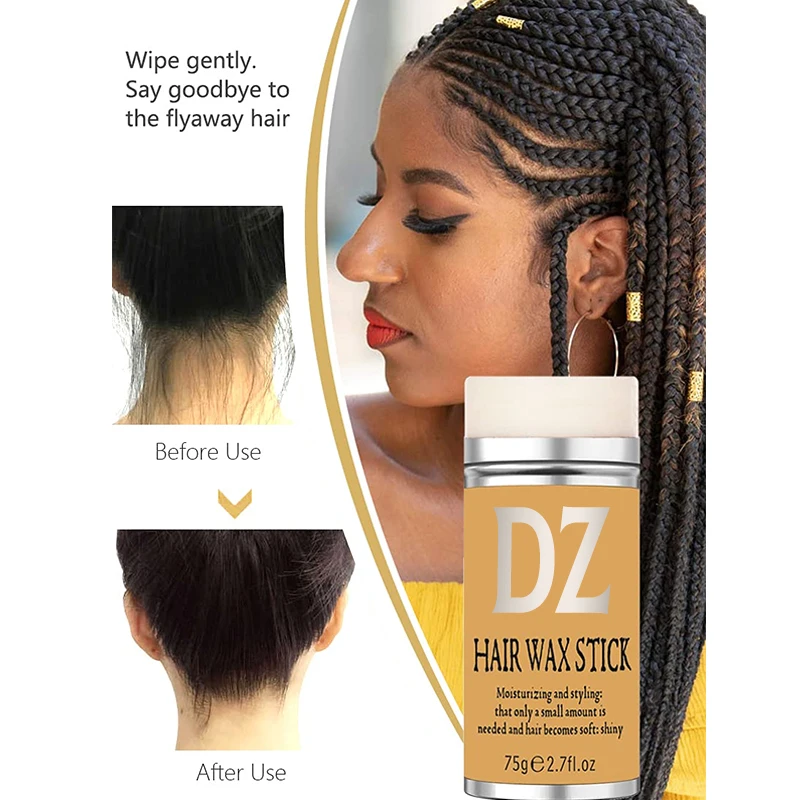 Wax for Hair Woman Broken Hair Finishing Pomade Stick Suitable for Men and Women Daily 75g Persistent Control Edge Control Gel