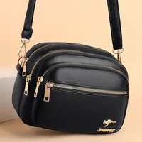 Sac à main en cuir souple de haute qualité pour femmes, sacoche à bandoulière multi-poches résistante à l'usure, Sac à main de luxe pour dames 1