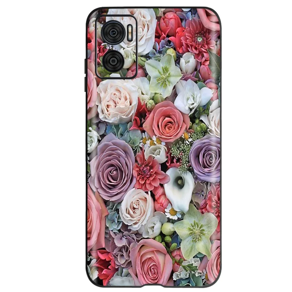 Elegant Flower Butterfly Soft Phone Case for Motorola Moto E Series
