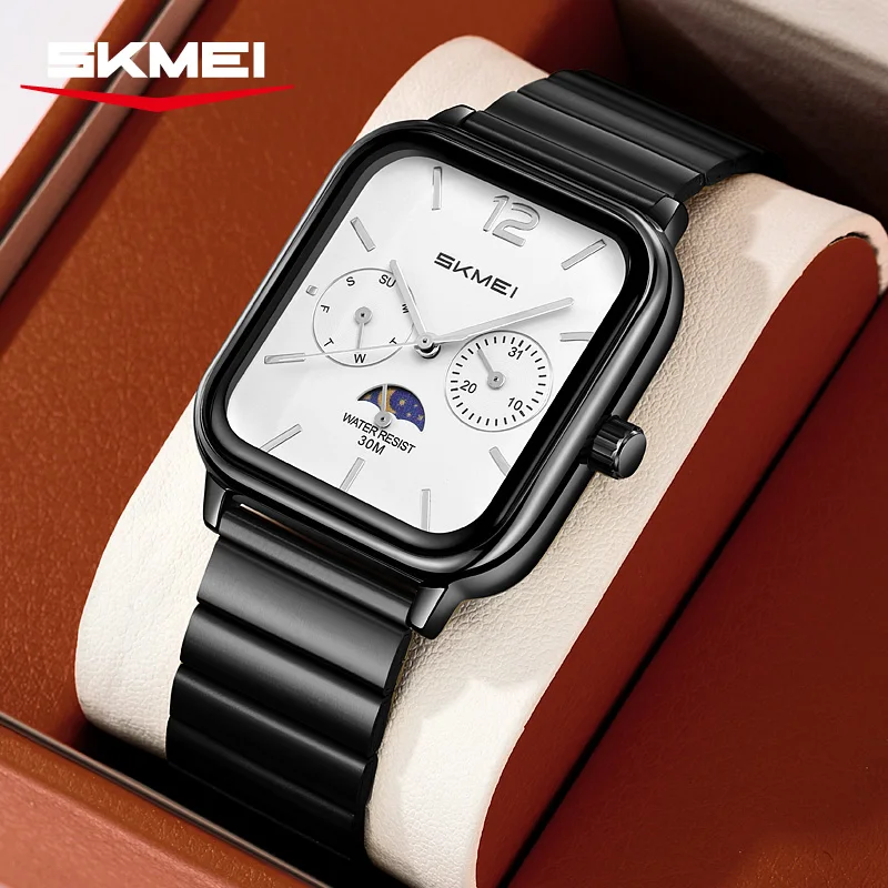 SKMEI 2509 Nuovo Orologio al Quarzo Casual Semplice da Uomo, Lussuoso Orologio da Polso Impermeabile con Calendario e Giorno della Settimana, Squisito Relógios Masculino - Image 3