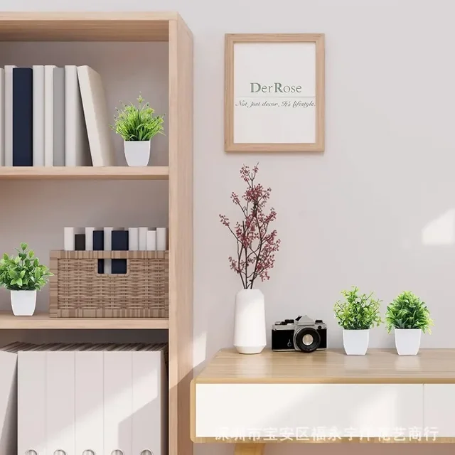 Artificial Bonsai Green Fake Plant Eucalyptus Flower Potted Plant for Indoor Outdoor Home Bedroom Garden Decoration Supplies 3