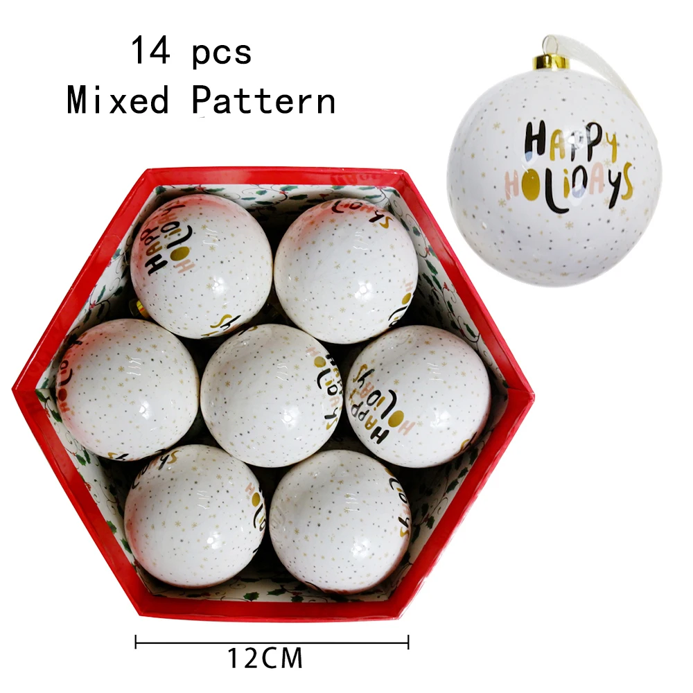 thumbnail image 1 of Juego de bolas de espuma para árbol de Navidad de 8 cm, esferas decorativas para el hogar, fiestas, adornos colgantes, decoración de Año Nuevo, regalo de Navidad, 1 of 5