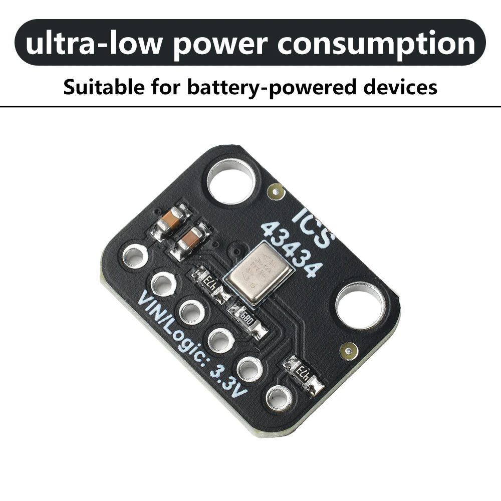 DC 1.5V-3.6V ICS-43434 I2S MEMS Microphone Module Low-pass Filter Module Mini High Signal-to-noise Ratio 65dBA