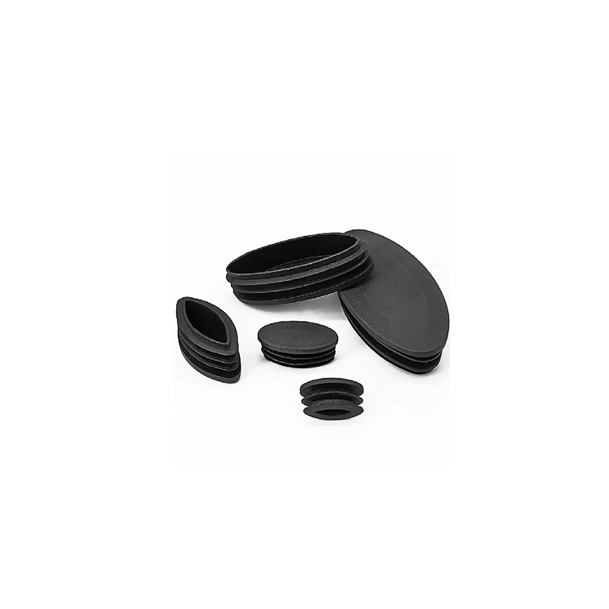Plastic Olive Shaped Pipe Plug Oval Pointed Dust Cover Stool Office Chair Leg Mat