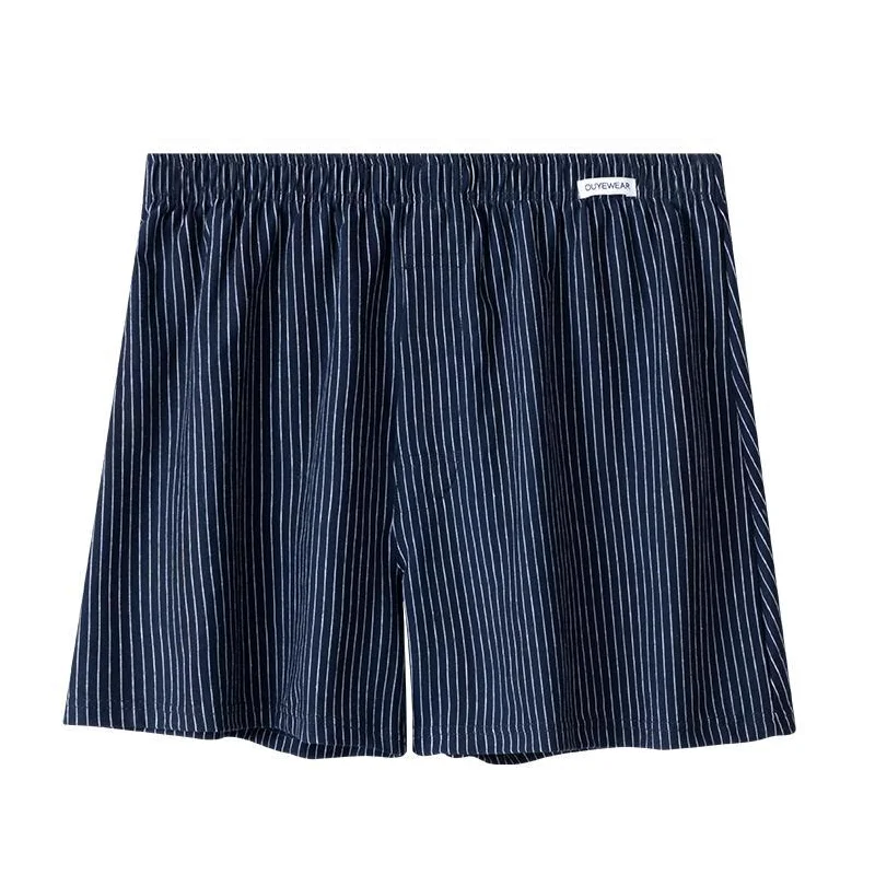 Men's Pajama Pants Cotton Striped Large Size Boxer Shorts Loose Aro Pants Combed Cotton Home Wear pajama pants,mens sleep shorts,mens pants,mens summer pants