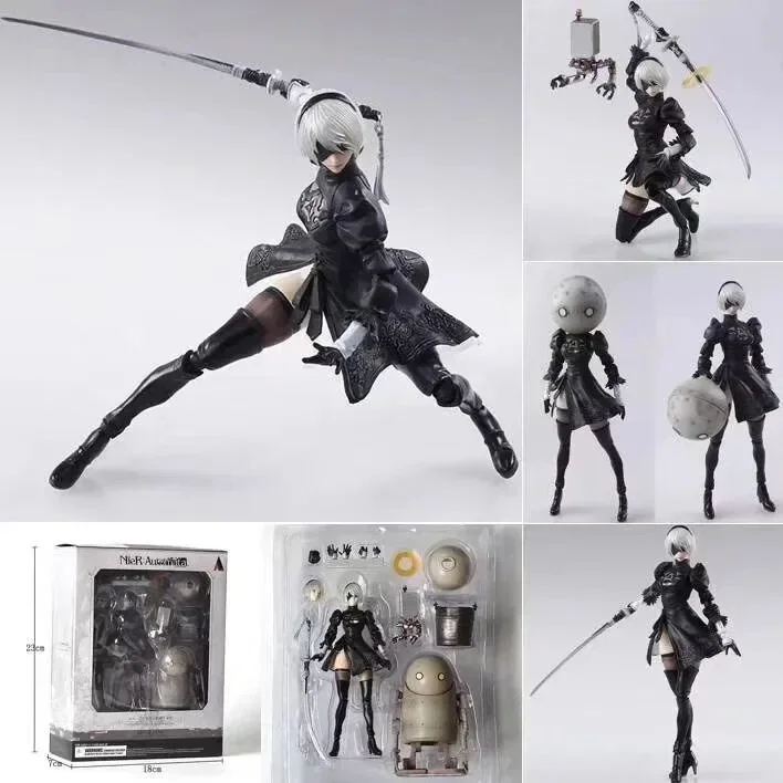 

Фигурка Nier Automata 2b Yorha No.2, игровая машина Lifeform, экшн-фигурка для девочек, ПВХ, Коллекционная модель, игрушка