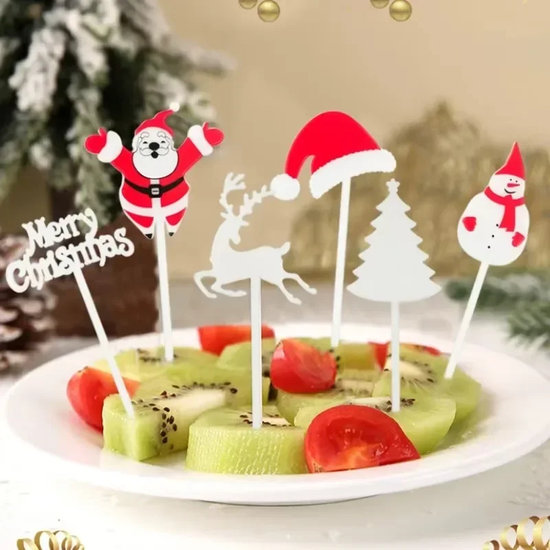 Festive Christmas Cupcake and Dessert Topper Set